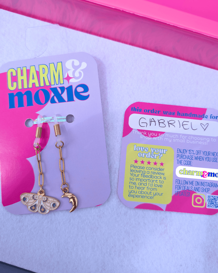 Custom Eyewear Charm Example: Gabriel