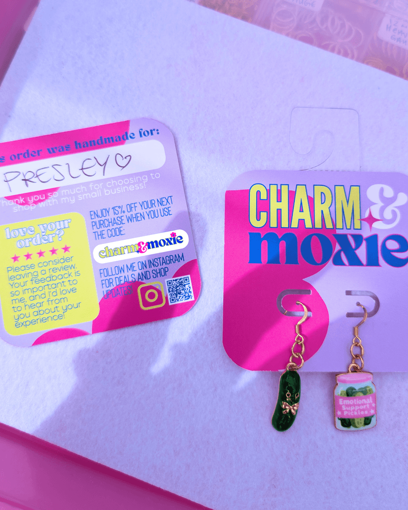 Custom Earring Example - Presley
