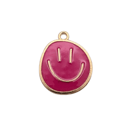 Smiley Face Charms — Hot Pink Smiley