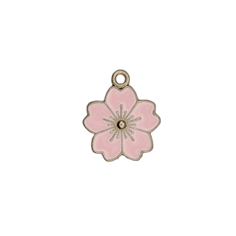 Pink Flower Charms — Large Pink Flower