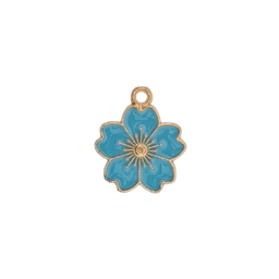 Flower Charms in Blue — Large Blue Flower