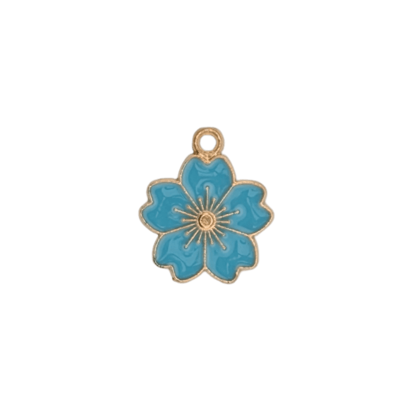 Blue Flower Charms — Large Blue Flower