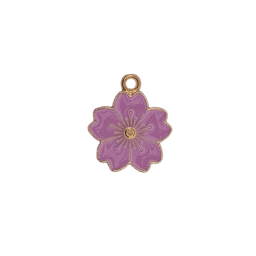 Flower Charms in Purple — Large Purple Flower