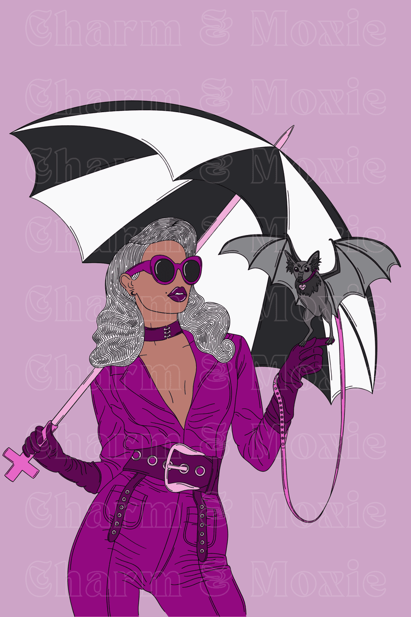 Bat Girl Energy Print