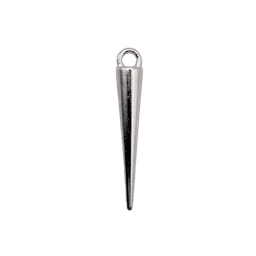Silver Cone Spike Charm — Regular