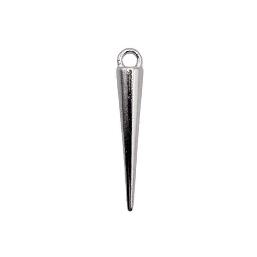 Silver Cone Spike Charm