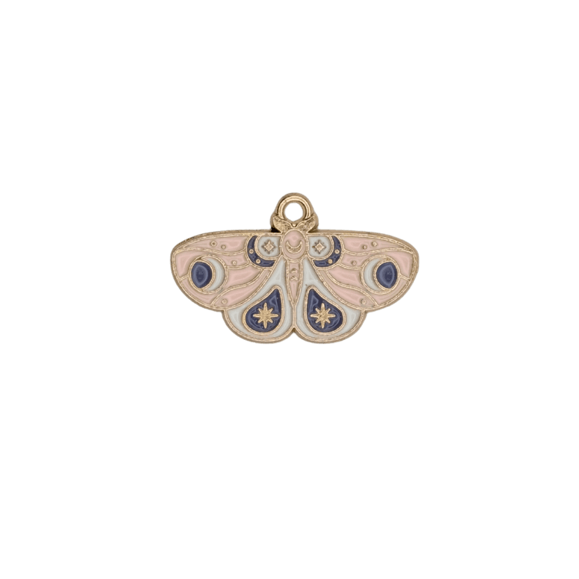 Mystical Moth Charms — Light Pink Moth
