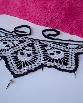 Halloween Crochet Bandana - Skull Design