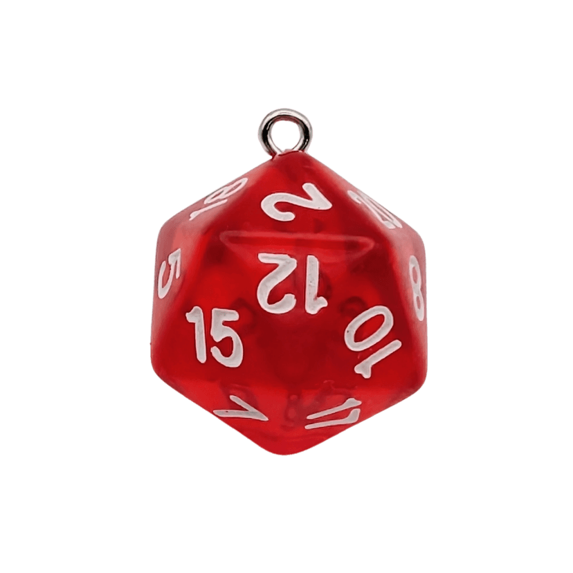 D20 - D&D Dice Charm — Red