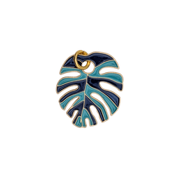 Monstera Leaf Charms — Blue Monstera