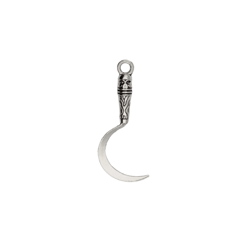 Silver Scythe Charm